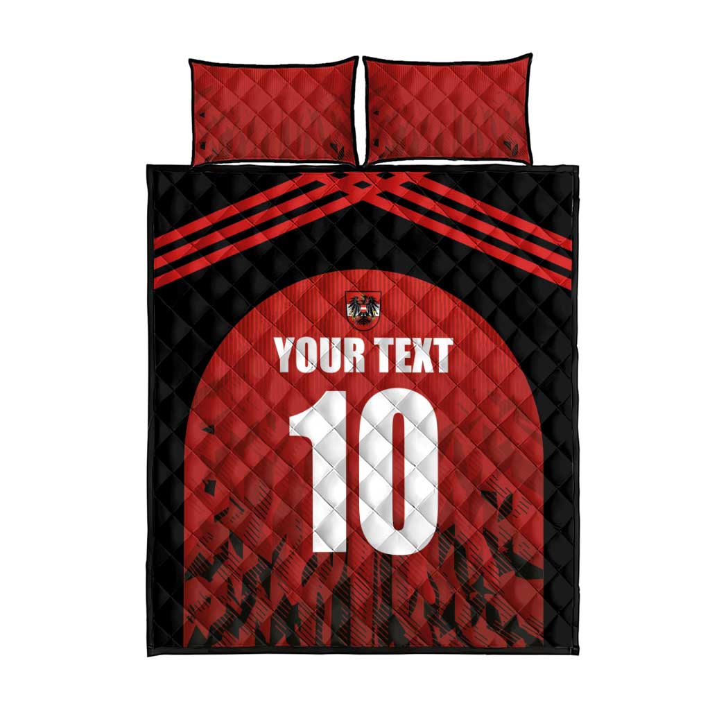 Custom Austria Football 2024 Go Champion Quilt Bed Set Home Color - Wonder Print Shop