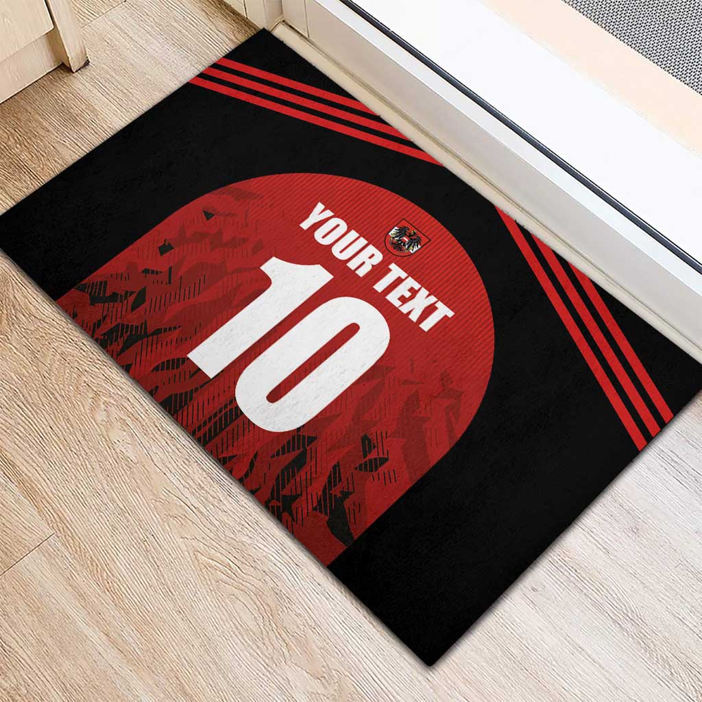 Custom Austria Football 2024 Go Champion Rubber Doormat Home Color - Wonder Print Shop