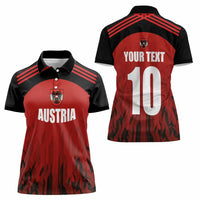 Custom Austria Football 2024 Go Champion Women Polo Shirt Home Color - Wonder Print Shop