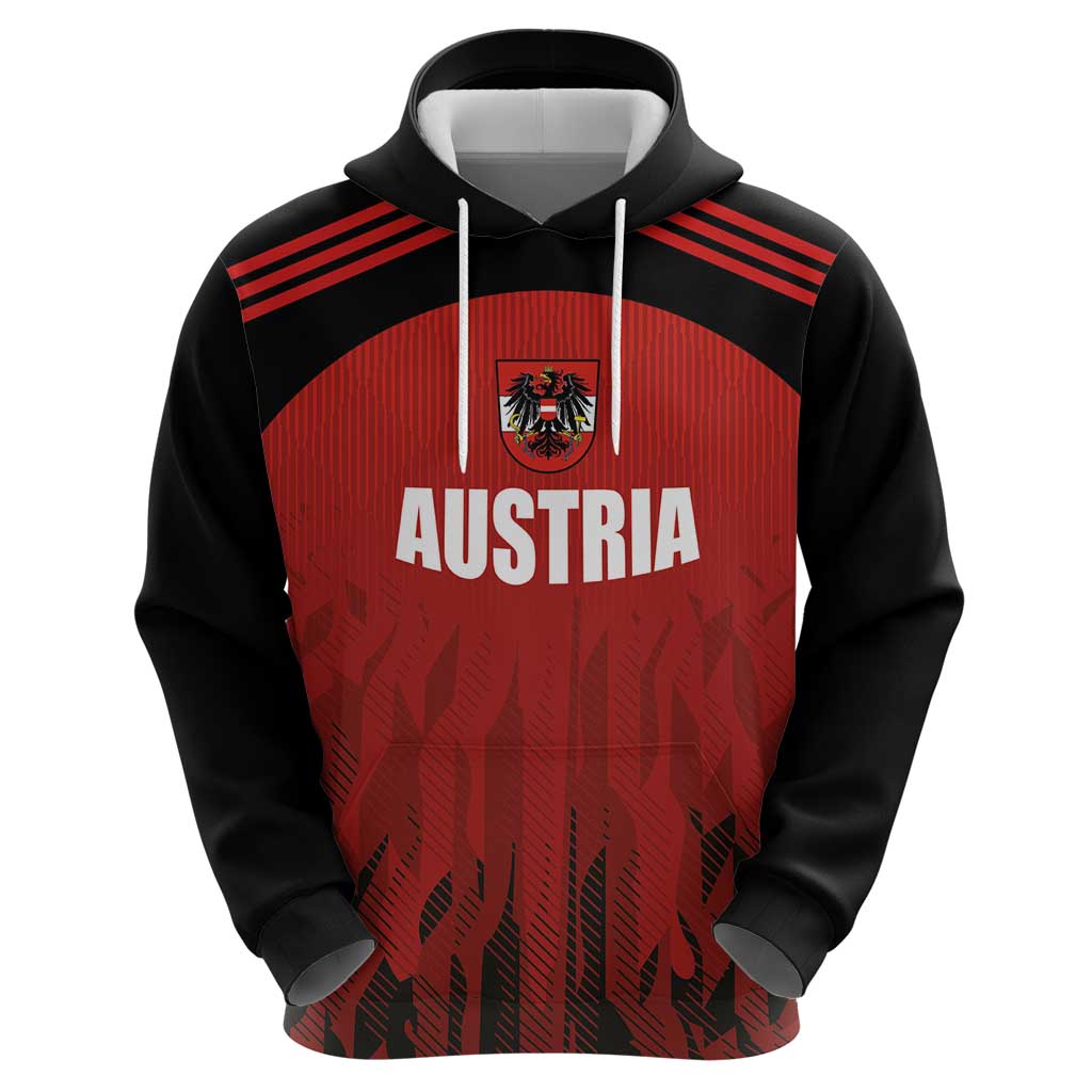 Custom Austria Football 2024 Go Champion Zip Hoodie Home Color - Wonder Print Shop