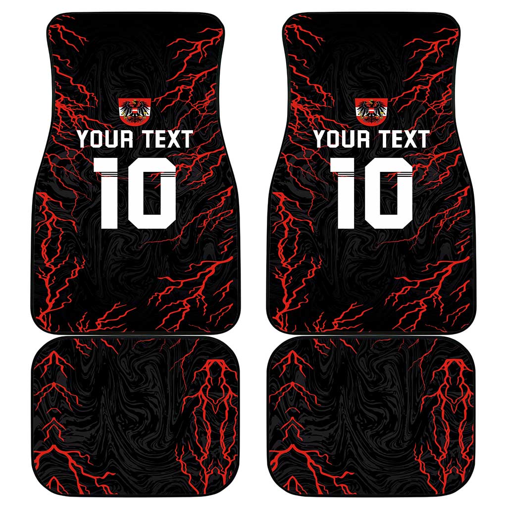 Custom Austria Football 2024 Go Champion Car Mats Away Color - Wonder Print Shop