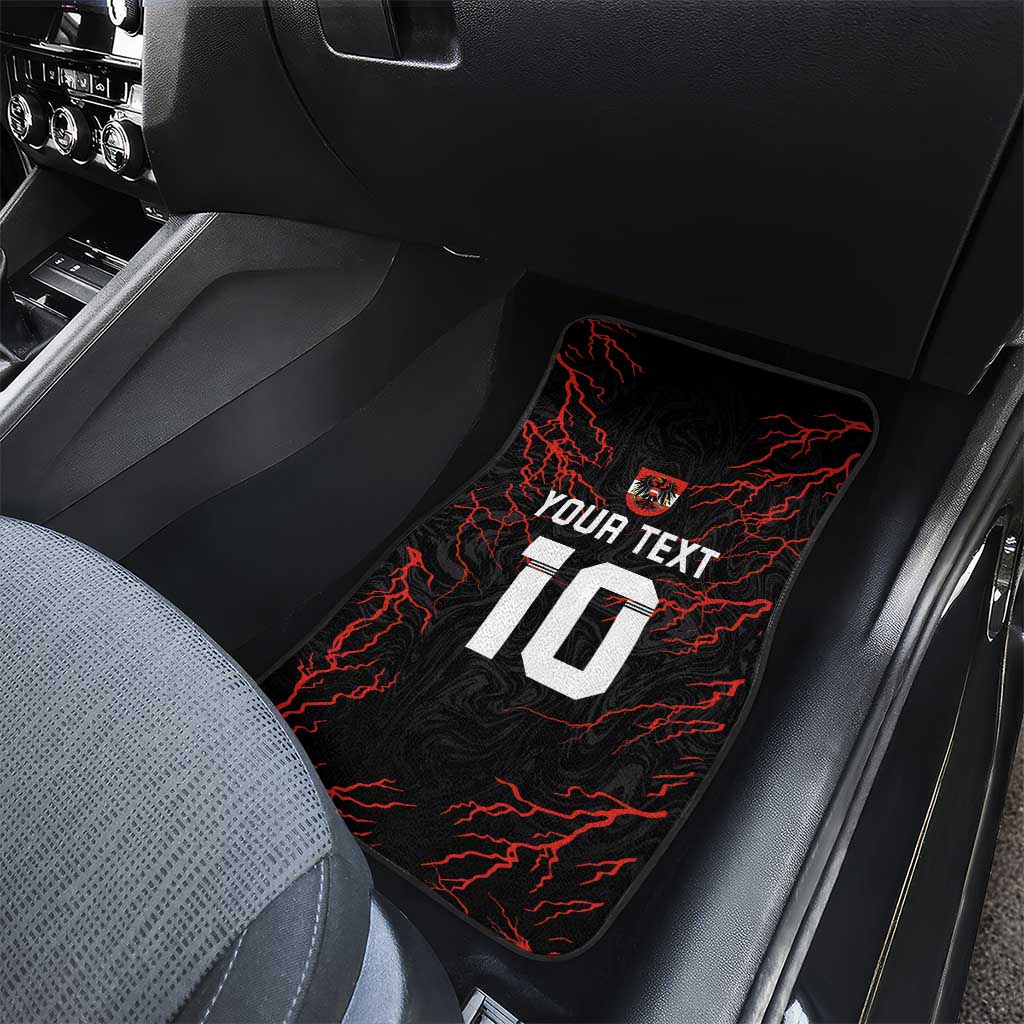 Custom Austria Football 2024 Go Champion Car Mats Away Color - Wonder Print Shop