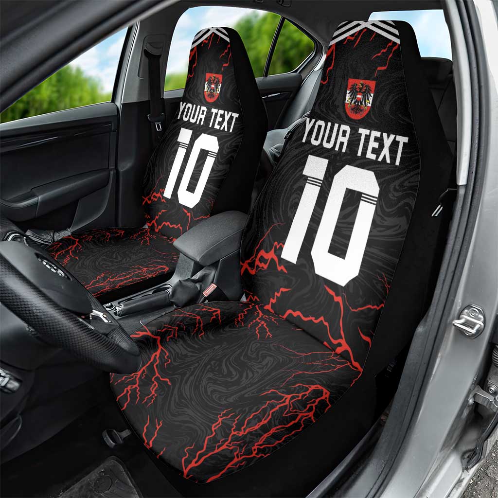 Custom Austria Football 2024 Go Champion Car Seat Cover Away Color - Wonder Print Shop
