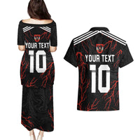 Custom Austria Football 2024 Go Champion Couples Matching Puletasi and Hawaiian Shirt Away Color - Wonder Print Shop