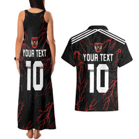 Custom Austria Football 2024 Go Champion Couples Matching Tank Maxi Dress and Hawaiian Shirt Away Color - Wonder Print Shop