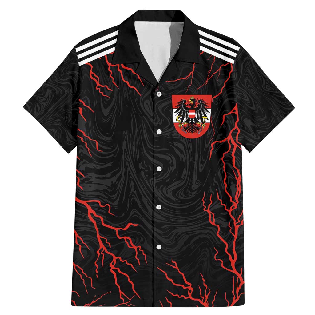 Custom Austria Football 2024 Go Champion Family Matching Mermaid Dress and Hawaiian Shirt Away Color - Wonder Print Shop