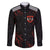 Custom Austria Football 2024 Go Champion Family Matching Off The Shoulder Long Sleeve Dress and Hawaiian Shirt Away Color - Wonder Print Shop
