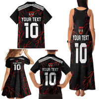 Custom Austria Football 2024 Go Champion Family Matching Tank Maxi Dress and Hawaiian Shirt Away Color - Wonder Print Shop