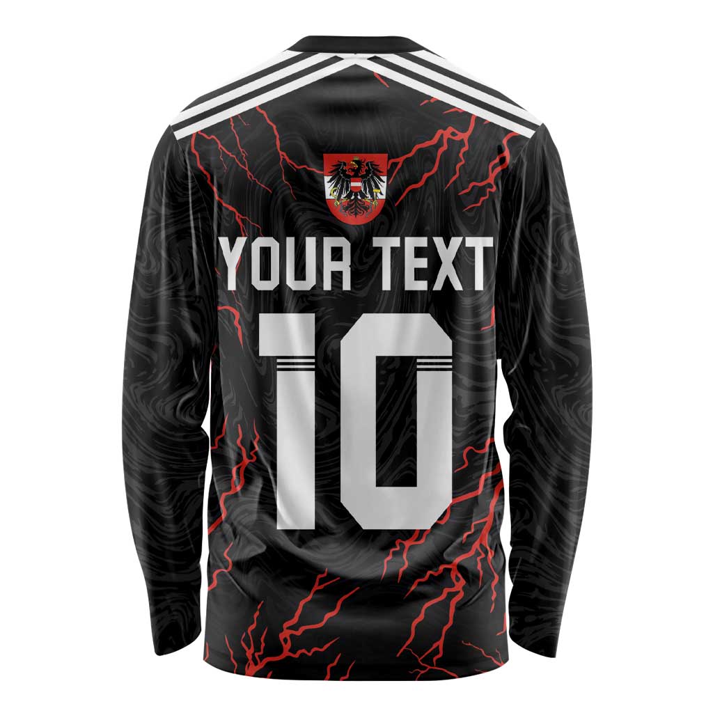 Custom Austria Football 2024 Go Champion Long Sleeve Shirt Away Color - Wonder Print Shop