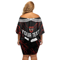 Custom Austria Football 2024 Go Champion Off Shoulder Short Dress Away Color - Wonder Print Shop