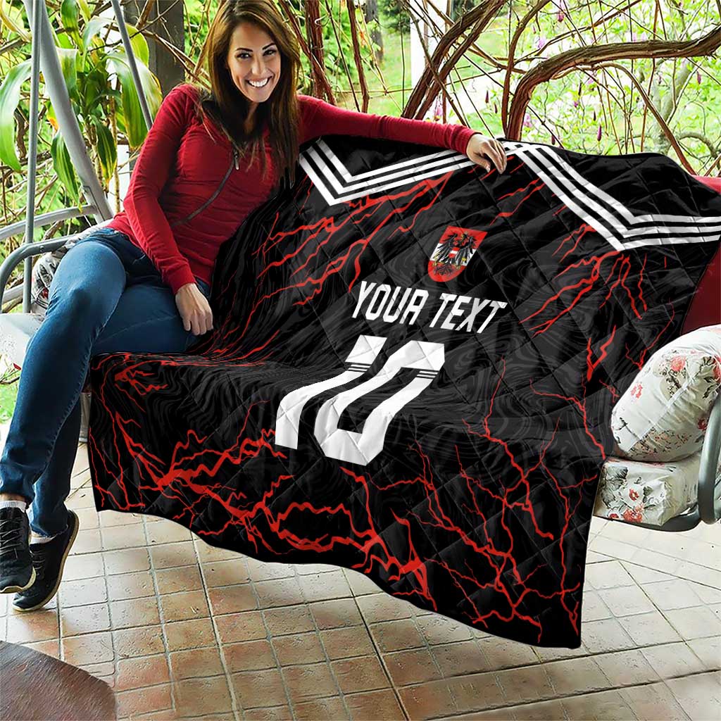 Custom Austria Football 2024 Go Champion Quilt Away Color - Wonder Print Shop