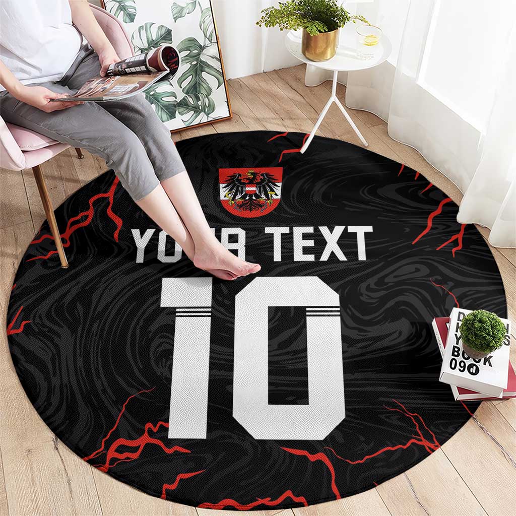 Custom Austria Football 2024 Go Champion Round Carpet Away Color