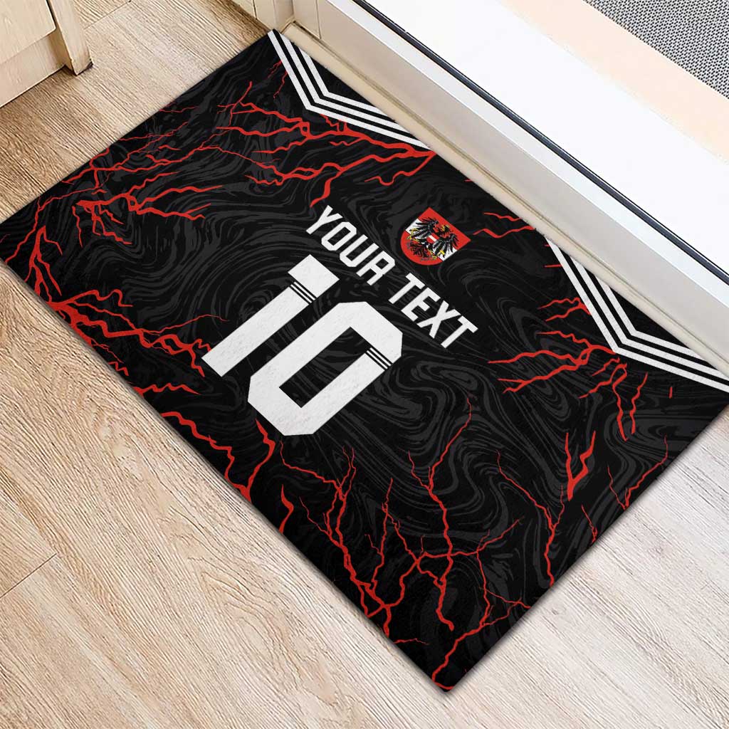 Custom Austria Football 2024 Go Champion Rubber Doormat Away Color - Wonder Print Shop
