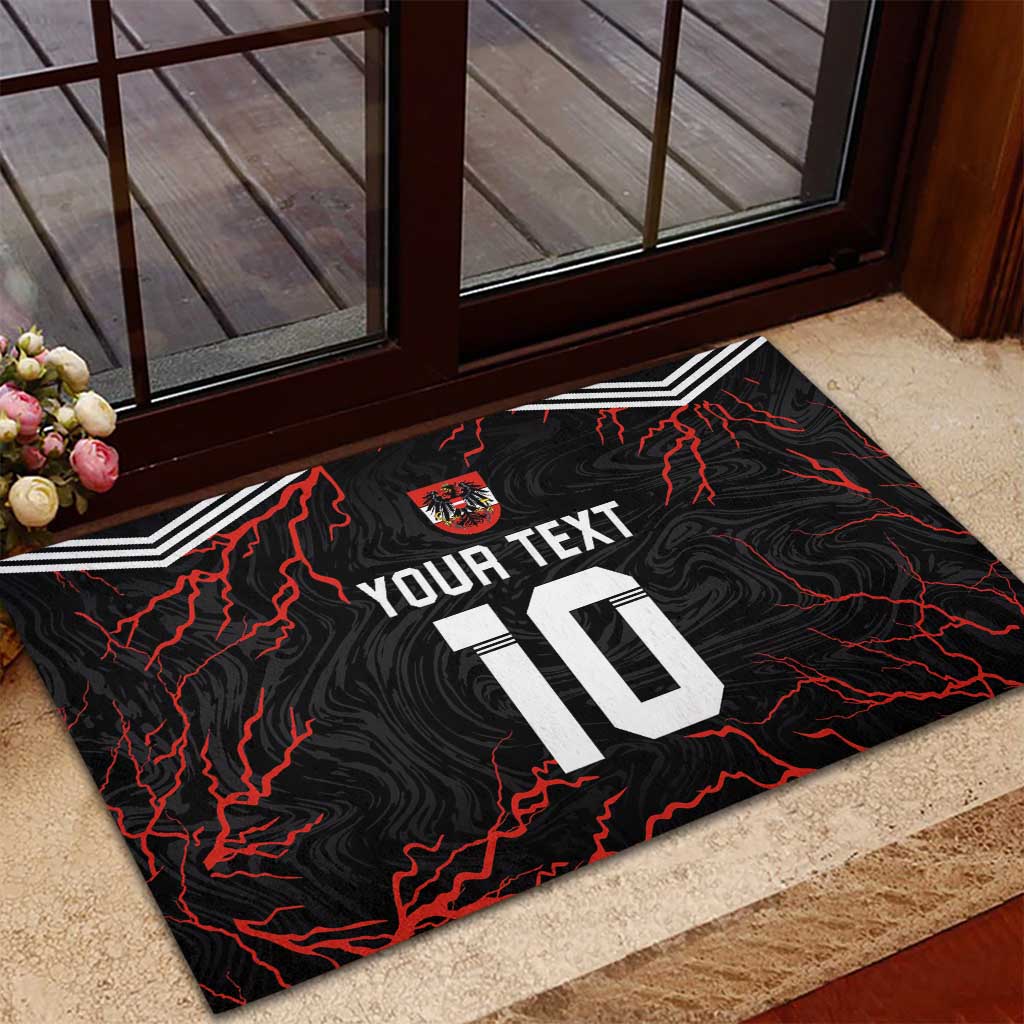 Custom Austria Football 2024 Go Champion Rubber Doormat Away Color - Wonder Print Shop