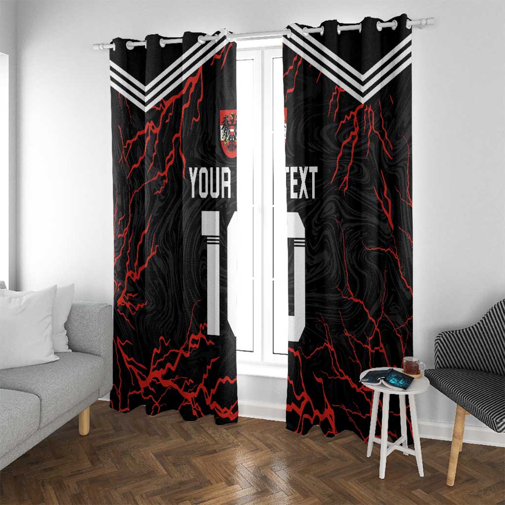 Custom Austria Football 2024 Go Champion Window Curtain Away Color - Wonder Print Shop