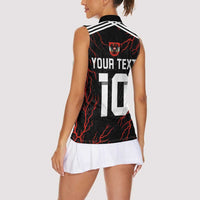 Custom Austria Football 2024 Go Champion Women Sleeveless Polo Shirt Away Color - Wonder Print Shop