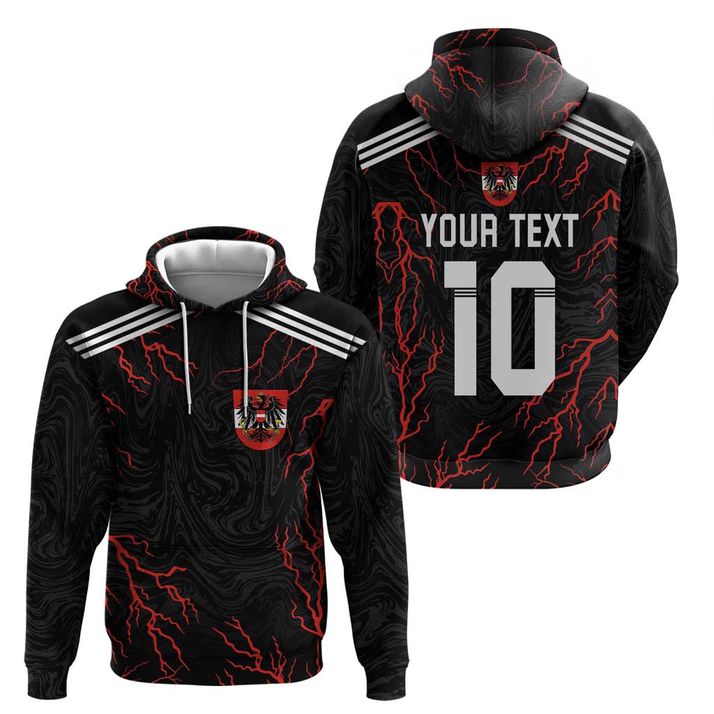 Custom Austria Football 2024 Go Champion Zip Hoodie Away Color - Wonder Print Shop