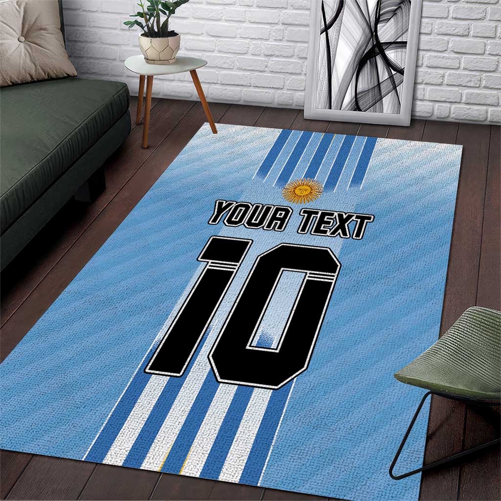 Custom Argentina Football Area Rug The Trophy Vamos La Albiceleste - Wonder Print Shop