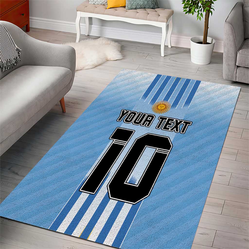 Custom Argentina Football Area Rug The Trophy Vamos La Albiceleste - Wonder Print Shop