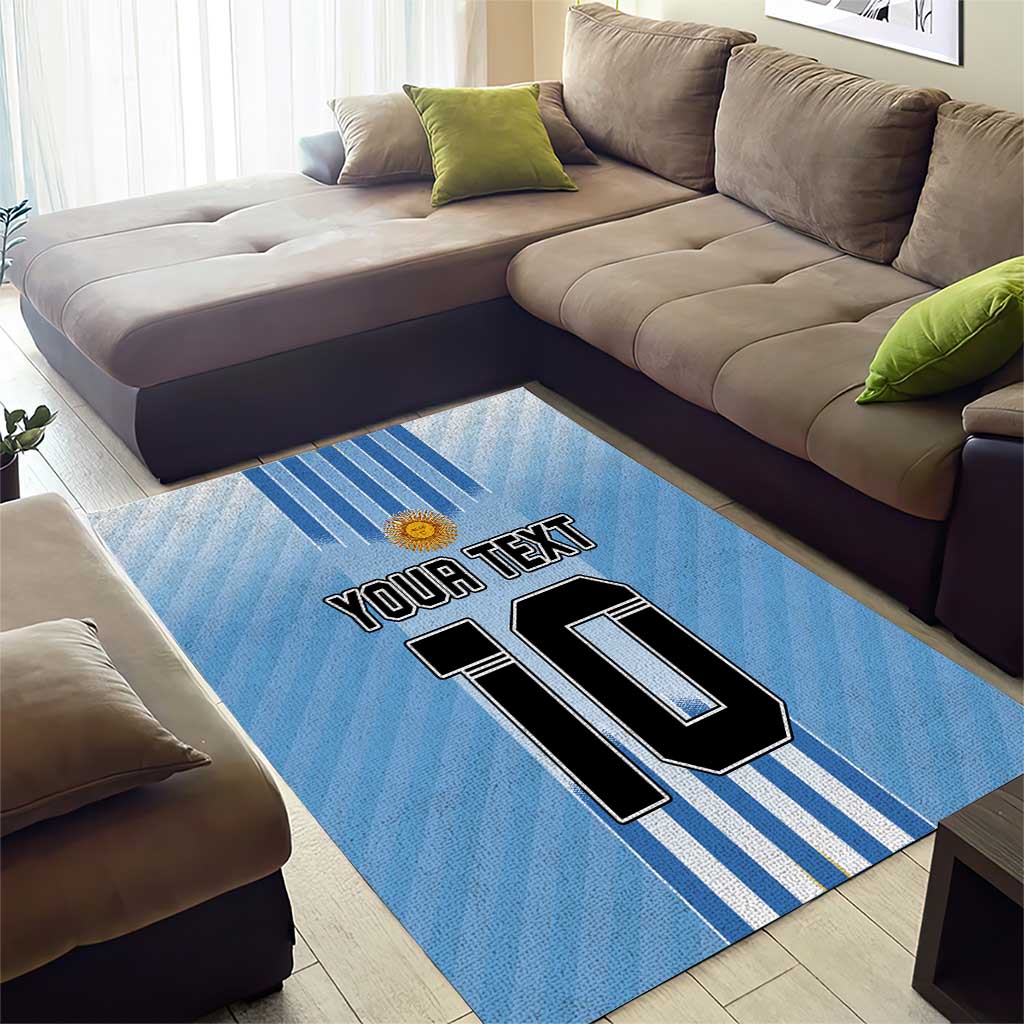 Custom Argentina Football Area Rug The Trophy Vamos La Albiceleste - Wonder Print Shop