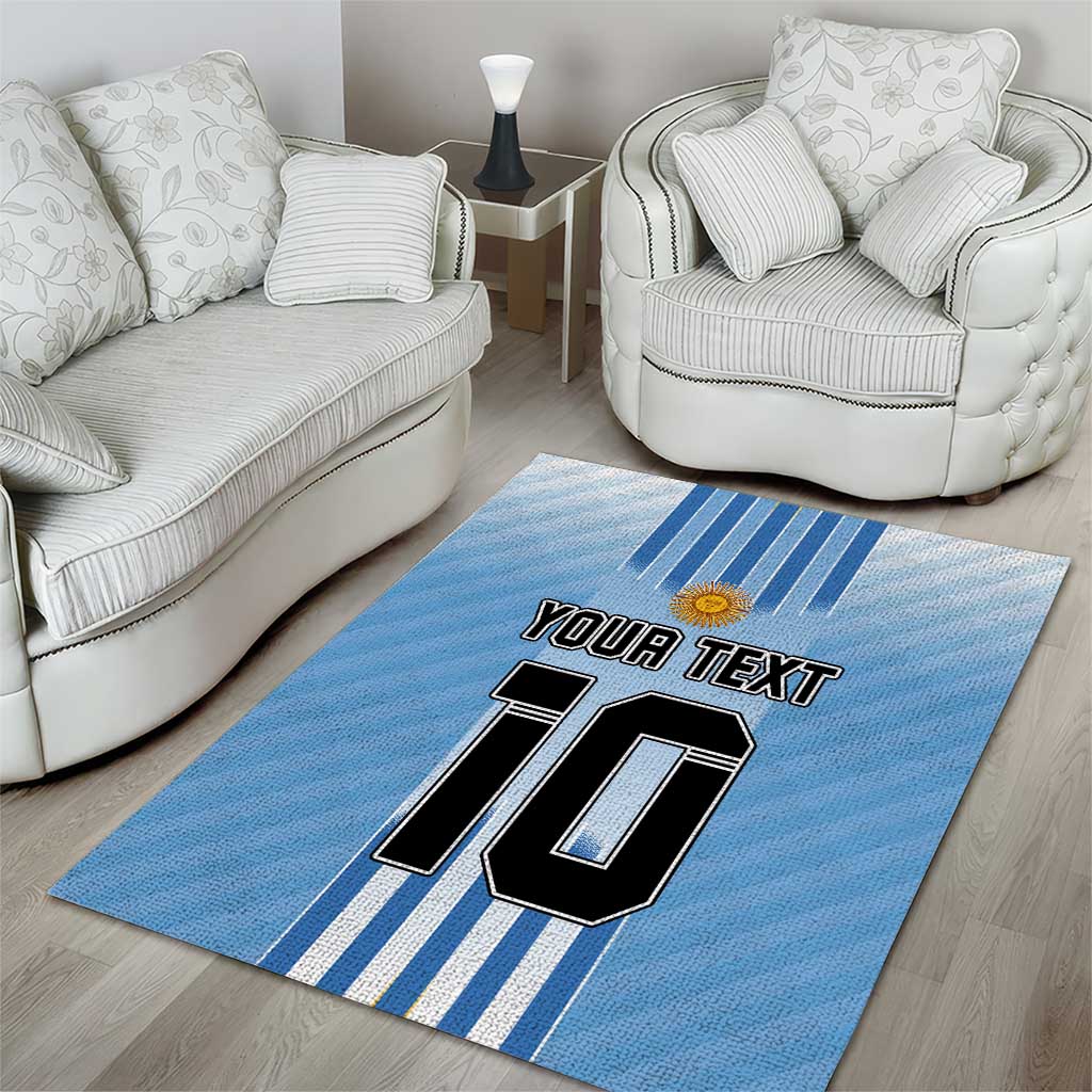 Custom Argentina Football Area Rug The Trophy Vamos La Albiceleste - Wonder Print Shop