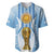 Custom Argentina Football Baseball Jersey The Trophy Vamos La Albiceleste - Wonder Print Shop
