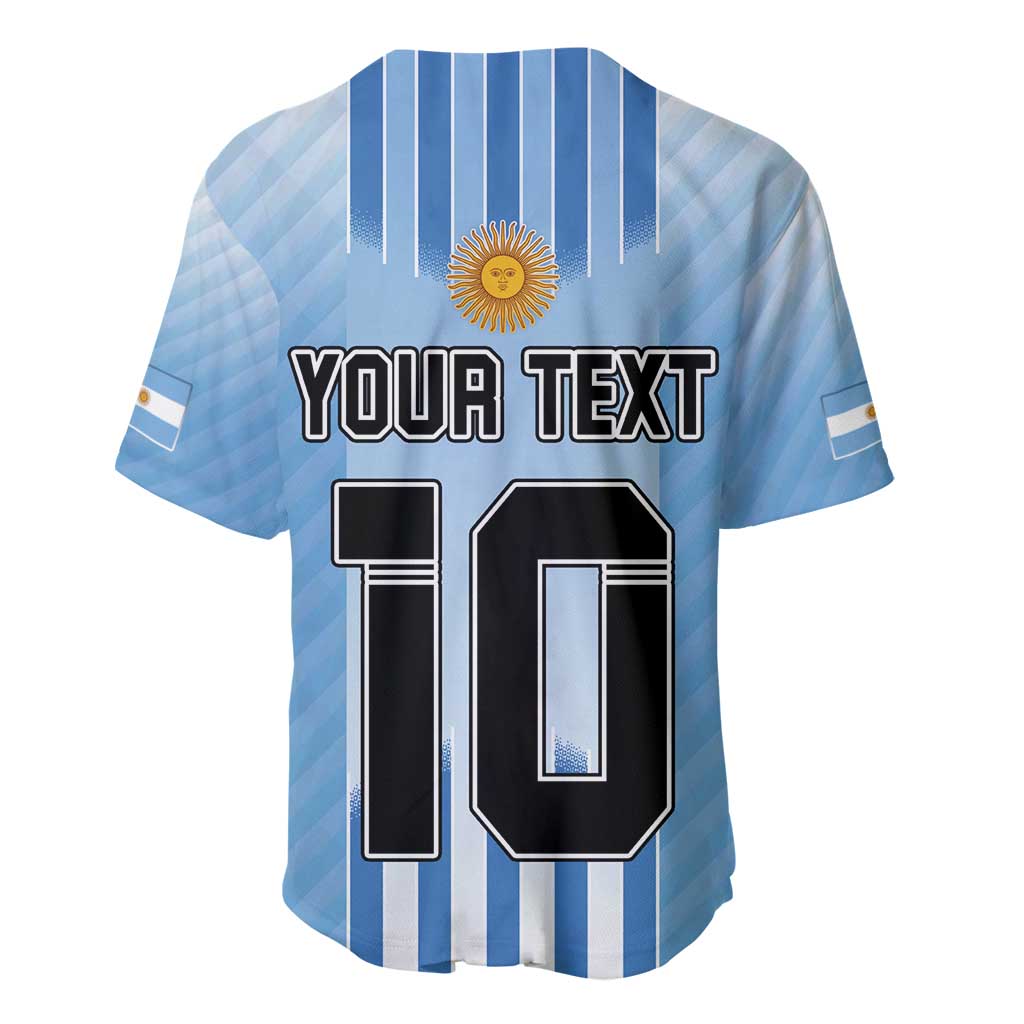 Custom Argentina Football Baseball Jersey The Trophy Vamos La Albiceleste - Wonder Print Shop