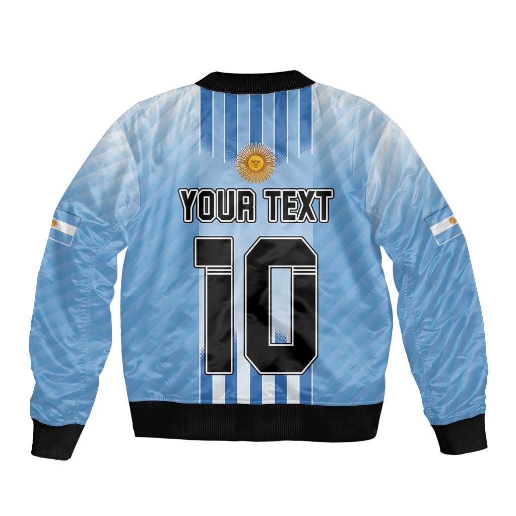 Custom Argentina Football Bomber Jacket The Trophy Vamos La Albiceleste - Wonder Print Shop