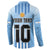 Custom Argentina Football Button Sweatshirt The Trophy Vamos La Albiceleste - Wonder Print Shop
