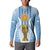 Custom Argentina Football Button Sweatshirt The Trophy Vamos La Albiceleste - Wonder Print Shop
