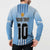 Custom Argentina Football Button Sweatshirt The Trophy Vamos La Albiceleste - Wonder Print Shop
