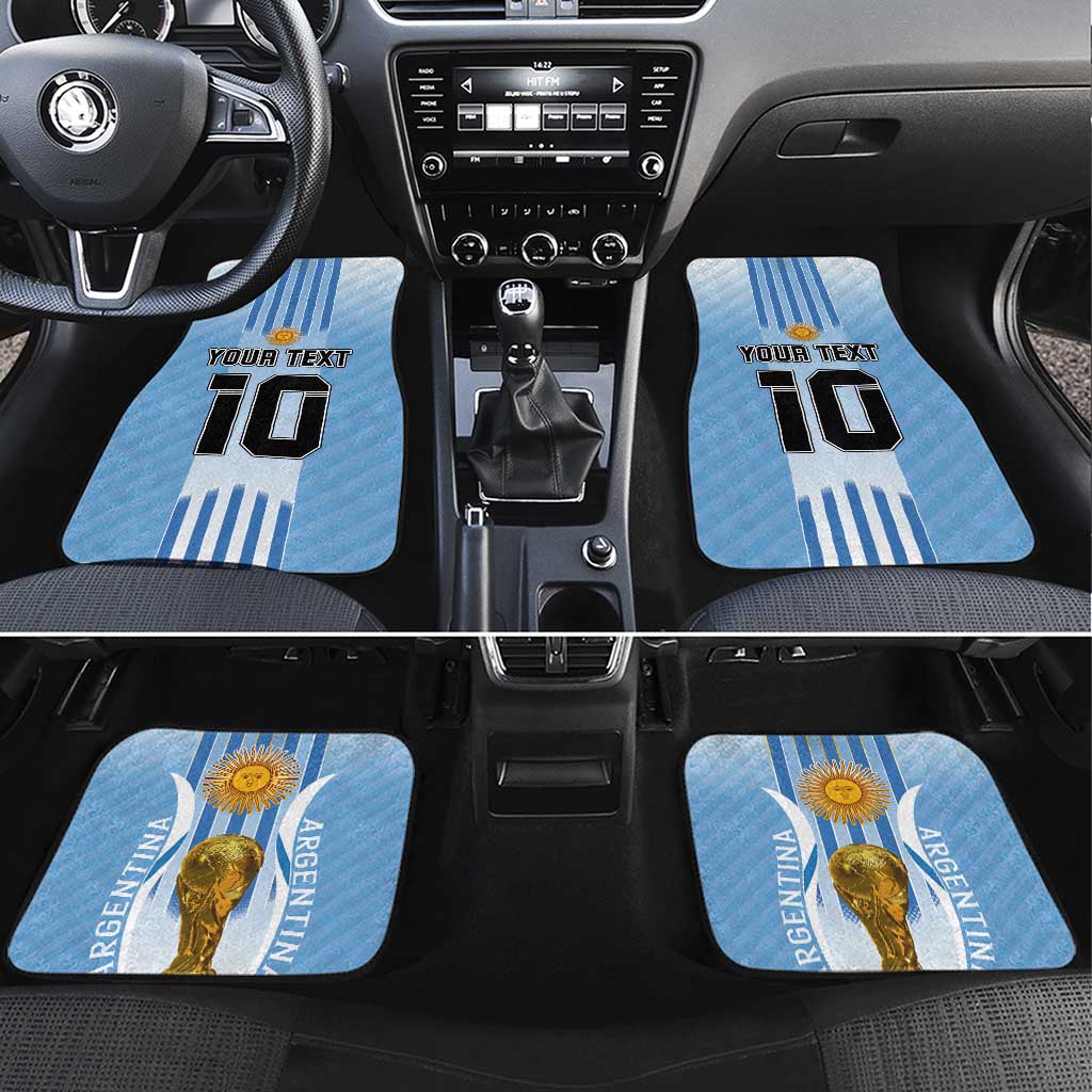 Custom Argentina Football Car Mats The Trophy Vamos La Albiceleste - Wonder Print Shop