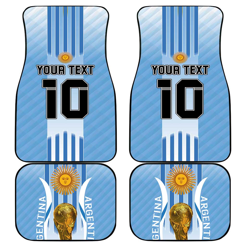 Custom Argentina Football Car Mats The Trophy Vamos La Albiceleste - Wonder Print Shop