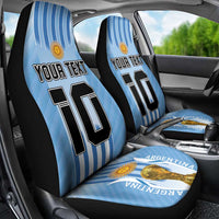 Custom Argentina Football Car Seat Cover The Trophy Vamos La Albiceleste - Wonder Print Shop