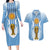 Custom Argentina Football Couples Matching Long Sleeve Bodycon Dress and Hawaiian Shirt The Trophy Vamos La Albiceleste - Wonder Print Shop