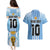 Custom Argentina Football Couples Matching Puletasi and Hawaiian Shirt The Trophy Vamos La Albiceleste - Wonder Print Shop