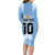 Custom Argentina Football Family Matching Long Sleeve Bodycon Dress and Hawaiian Shirt The Trophy Vamos La Albiceleste - Wonder Print Shop