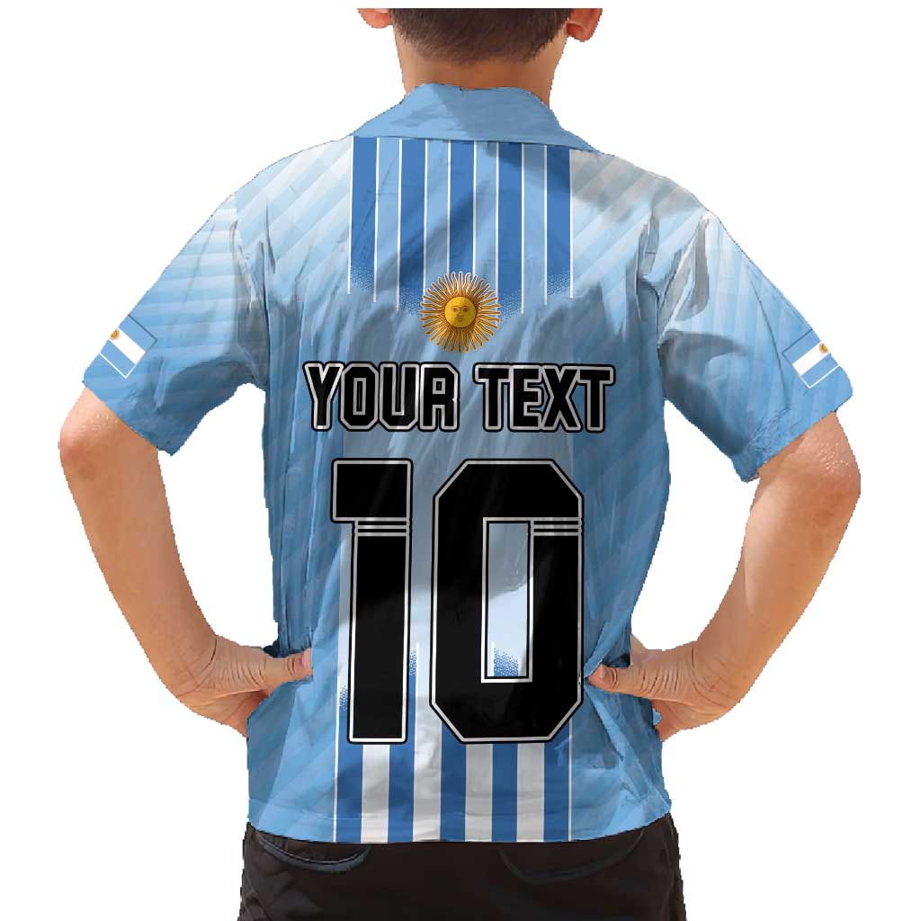 Custom Argentina Football Family Matching Mermaid Dress and Hawaiian Shirt The Trophy Vamos La Albiceleste - Wonder Print Shop