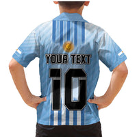 Custom Argentina Football Family Matching Mermaid Dress and Hawaiian Shirt The Trophy Vamos La Albiceleste - Wonder Print Shop