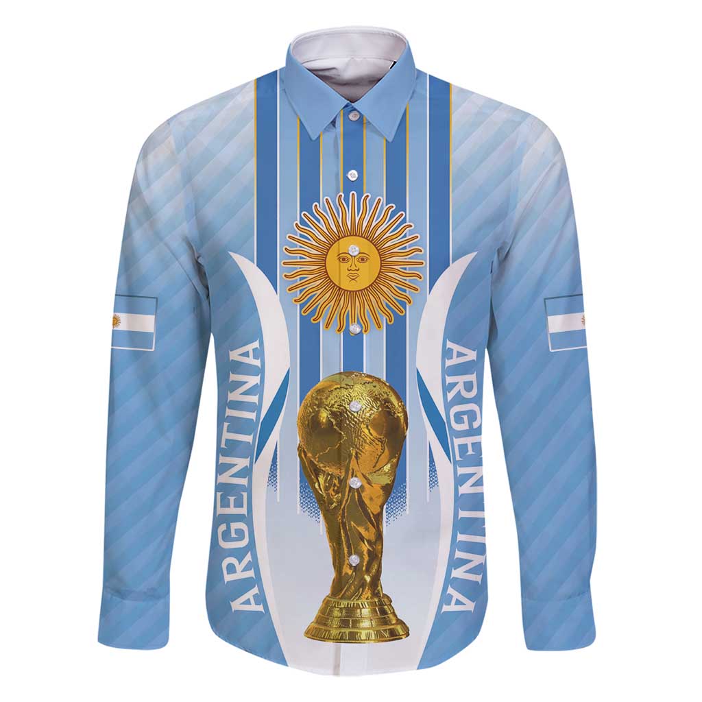 Custom Argentina Football Family Matching Mermaid Dress and Hawaiian Shirt The Trophy Vamos La Albiceleste - Wonder Print Shop