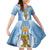 Custom Argentina Football Family Matching Off The Shoulder Long Sleeve Dress and Hawaiian Shirt The Trophy Vamos La Albiceleste - Wonder Print Shop