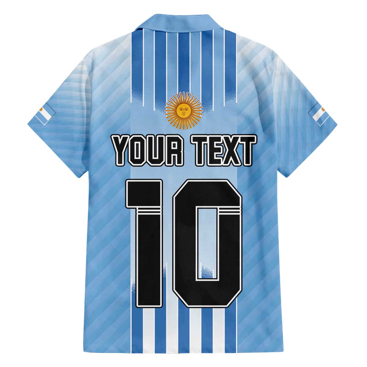 Custom Argentina Football Family Matching Off Shoulder Short Dress and Hawaiian Shirt The Trophy Vamos La Albiceleste - Wonder Print Shop