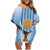 Custom Argentina Football Family Matching Off Shoulder Short Dress and Hawaiian Shirt The Trophy Vamos La Albiceleste - Wonder Print Shop