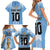 Custom Argentina Football Family Matching Short Sleeve Bodycon Dress and Hawaiian Shirt The Trophy Vamos La Albiceleste - Wonder Print Shop