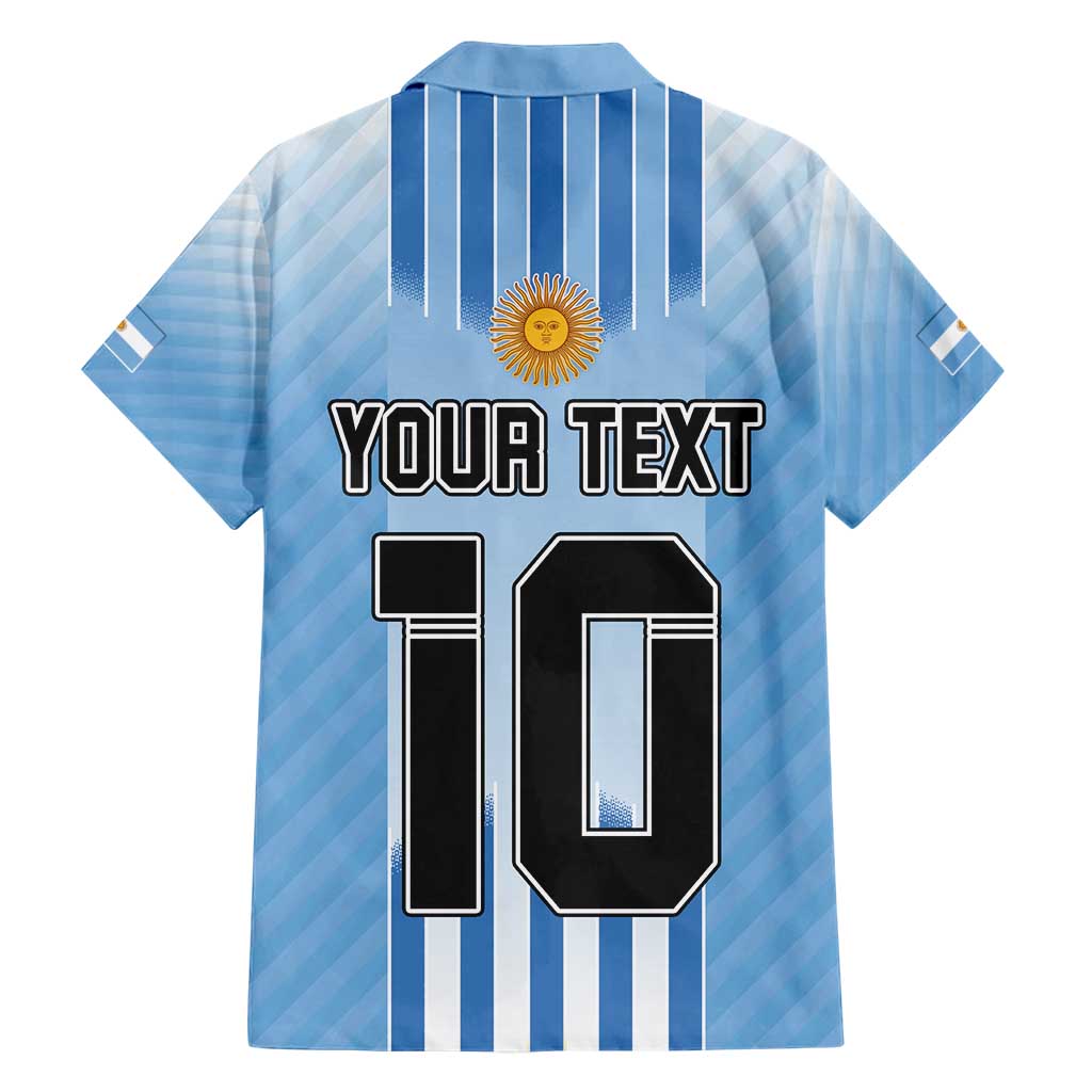 Custom Argentina Football Family Matching Short Sleeve Bodycon Dress and Hawaiian Shirt The Trophy Vamos La Albiceleste - Wonder Print Shop