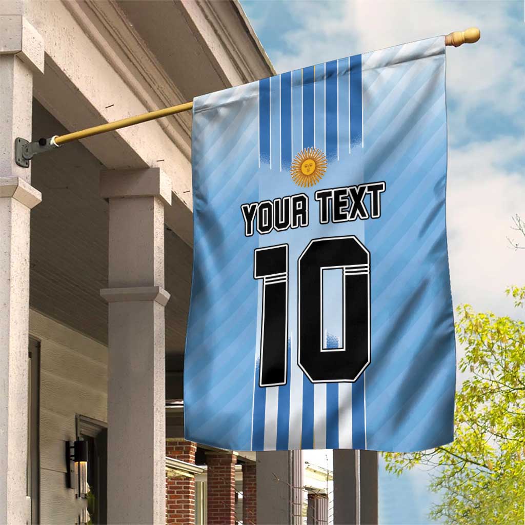 Custom Argentina Football Garden Flag The Trophy Vamos La Albiceleste - Wonder Print Shop
