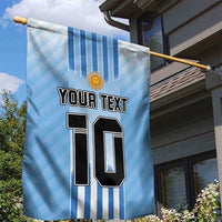 Custom Argentina Football Garden Flag The Trophy Vamos La Albiceleste - Wonder Print Shop