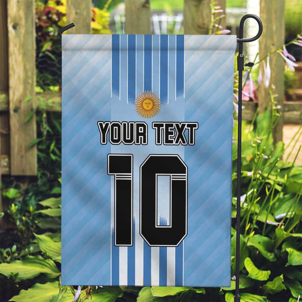 Custom Argentina Football Garden Flag The Trophy Vamos La Albiceleste - Wonder Print Shop