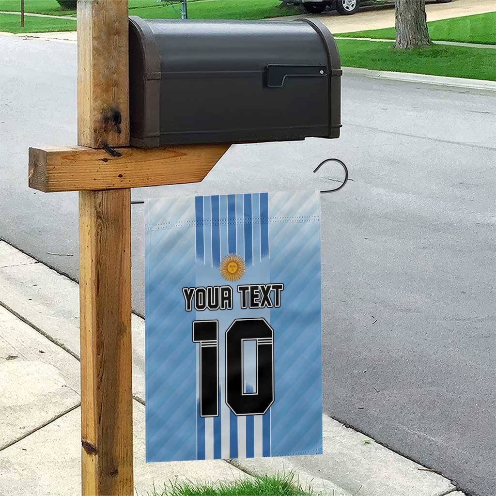 Custom Argentina Football Garden Flag The Trophy Vamos La Albiceleste - Wonder Print Shop