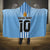 Custom Argentina Football Hooded Blanket The Trophy Vamos La Albiceleste